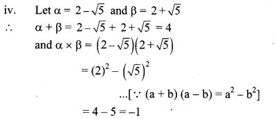 Maharashtra Board Class 10 Maths Solutions Chapter 2 Quadratic Equations Practice Set 2.5 4