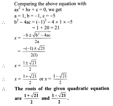 Maharashtra Board Class 10 Maths Solutions Chapter 2 Quadratic Equations Problem Set 2 4
