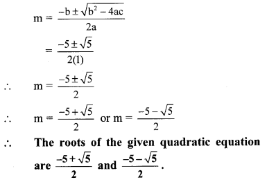 Maharashtra Board Class 10 Maths Solutions Chapter 2 Quadratic Equations Problem Set 2 5