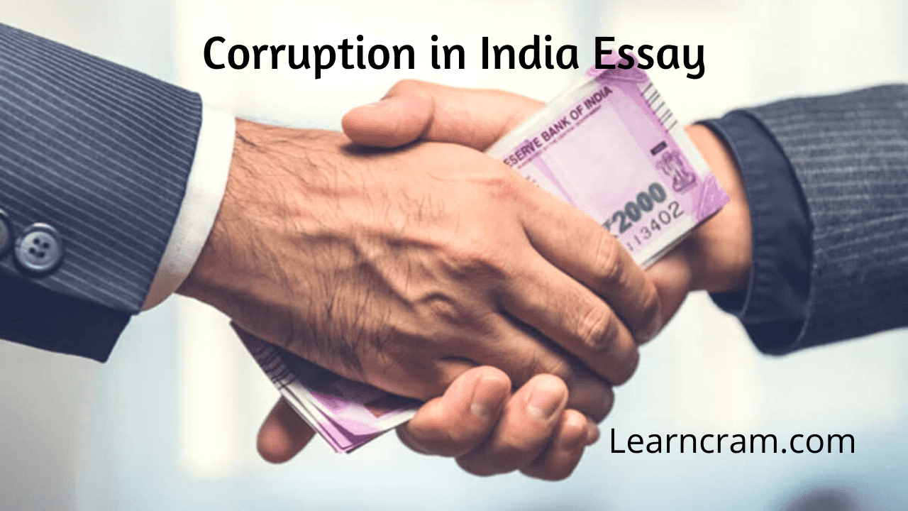 Corruption in india essay
